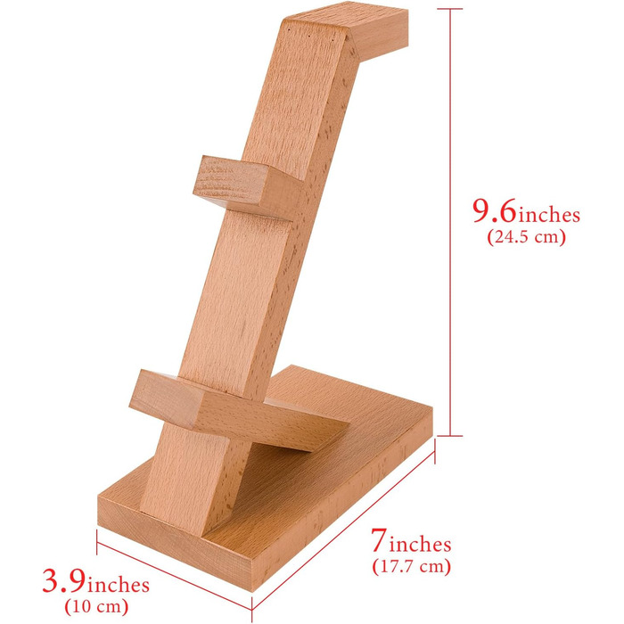 Підставка для геймпадів та навушників GEEKRIA з масиву дерева, універсальна, для PS4/PS5/Xbox/Switch/8BitDo, аксесуар для ігрового столу (світло-коричнева)