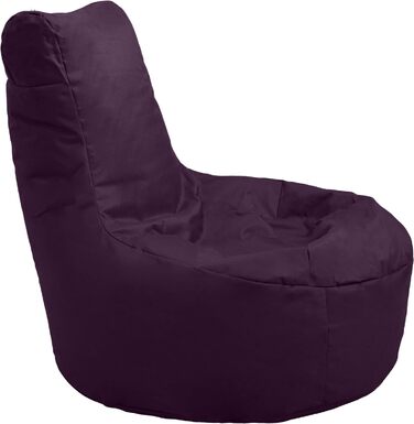 ОГОЛОШЕННЯ. CON Outdoor & Indoor Beanbag зі спинкою Chilly з наповнювачем з бісеру EPS, пуф, крісло для відпочинку, подушка для сидіння, подушка для підлоги, крісло-мішок 200 л фіолетовий