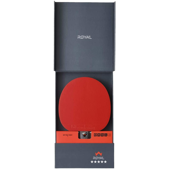 Ракетки для настільного тенісу STIGA Royal 5 зірок Pro Carbon, чорні / червоні одиночні