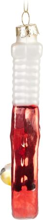 Різдвяна іграшка Brubaker тенісна ракетка 5,5х13,5 см червоно-біла