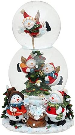 Снігова куля, сніговик з музичною скринькою, розміри кулі H / B / Ø приблизно 20,5 x 12,5 см / Ø 6 і 10 см., 500898, Південна Кароліна