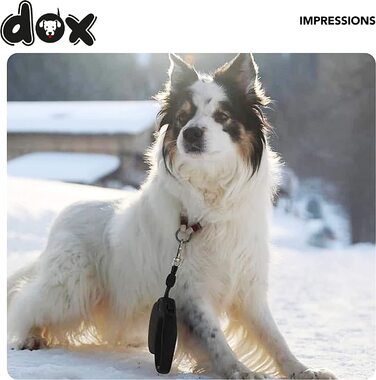 Повідець для собак Ddoxx висувний-міцний нейлоновий світловідбиваючий повідець для собак із захистом від укусів-Система обриву і блокування повідця-S (Синій) S / 4 м / до 10 кг синій