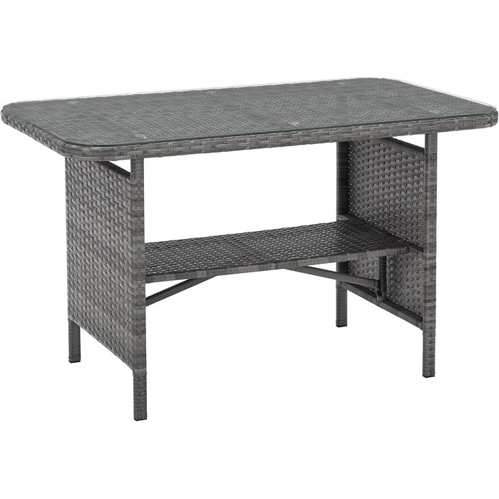 Садовий набір SVITA Dallas з поліротангу 4 предмети: 2 крісла, диван на 2 місця, стіл - Сірий