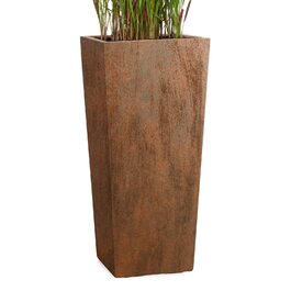 Планцверк® Вазон для рослин з фібергласу конічної форми Rost 70x33x33см - морозостійкий, преміум-якість, з ефектом лотоса