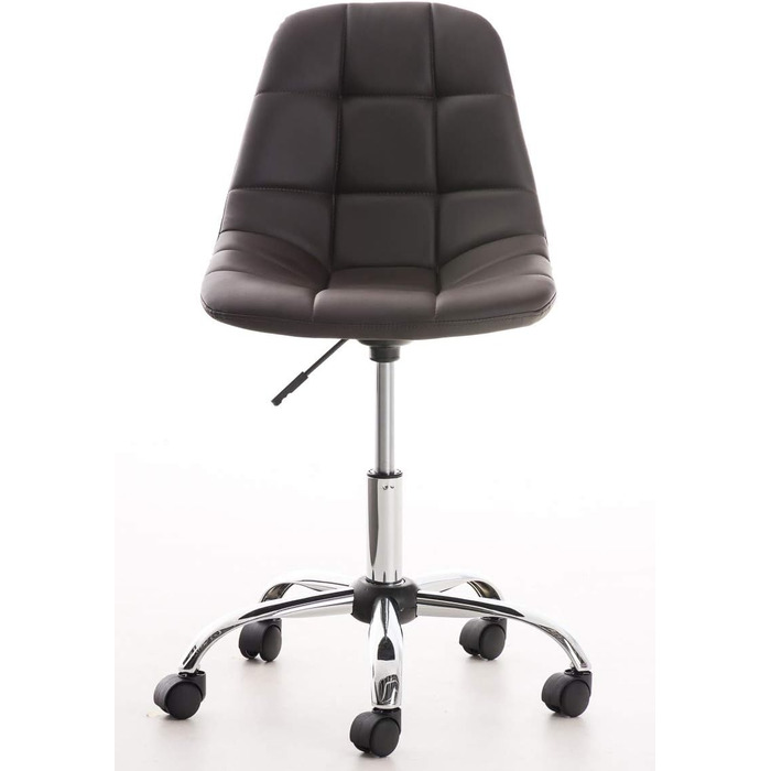 Офісний стілець Emil від CLP: регульована висота, поворотний, з оббивкою з штучної шкіри, білий (колір: коричневий)