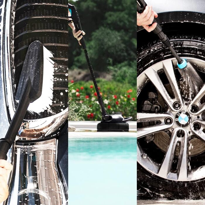 Мийка високого тиску Cecotec HydroBoost 2400 AdvanceCleany 2400 Вт для дому, саду та авто, 180 бар, алюмінієвий насос, 480 л/год + насадки