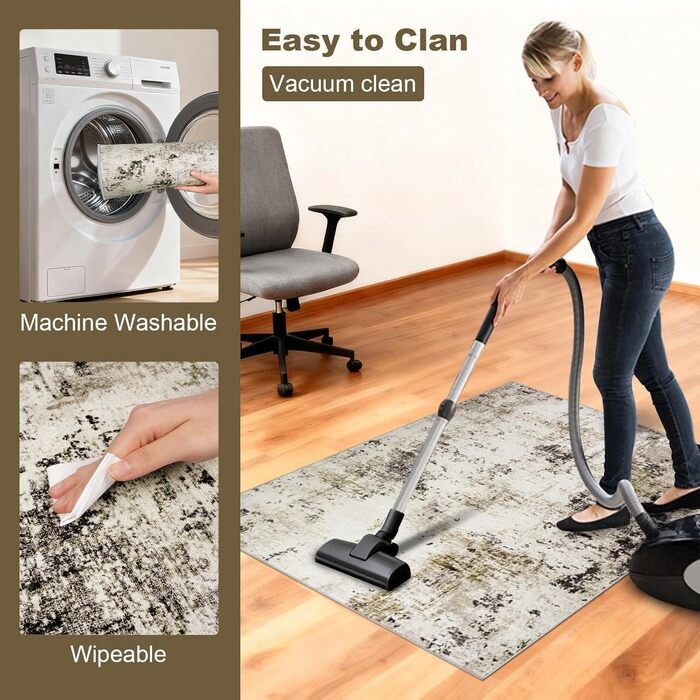 Килимок для підлоги під стілець для твердої підлоги Бохо, килимок під стіл для твердої підлоги, антиковзний килимок для офісного стільця (90x120 см, Тауп)