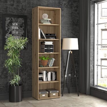 Книжкова шафа Newroom Shelf Artisan Oak Modern - 73.7x85.5x34.8 см (ШxВxГ) - Шафа з стоячою полицею - Lucius.Sixteen Кабінет Вітальня (09- Полиця V2)