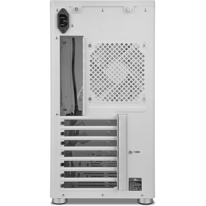 YEYIAN Hussar Plus повнорозмірний корпус для ПК ATX/Micro ATX/Mini ITX із загартованим склом, прозора бокова панель, 1 вентилятор 120 мм