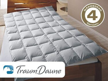 Пухова ковдра TraumDaune Premium Eiderdown 135x200 см, зима, 880 г, ступінь спеки 5