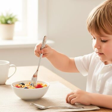 Дитячий набір посуду Kinderbesteck з гравіюванням імені, від 3 років, подарунок на хрещення/день народження, посуд для дітей, фермерський стиль