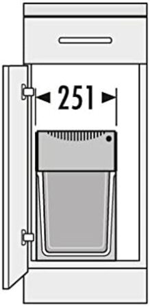 Гойдалки Hailo TZ 30.3 / 30 Terzett 3666-13 для збору пластикових відходів на нижній шафі 30 см, 29 л