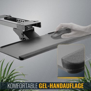 Підставка для клавіатури Ricoo - висувна, поворотна, настільна, універсальна, ергономічна, для ПК, CZ0200