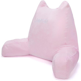 Крісло-мішок Canbygo для читання з підлокітниками, з піною з пам'яті, для читання, роботи та ігор, знімний чохол (Рожевий)