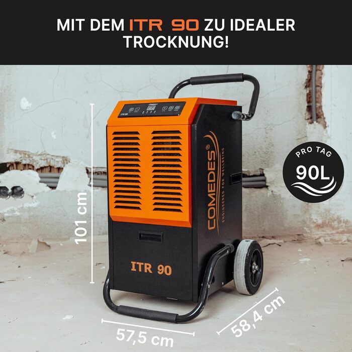Електричний осушувач повітря Comedes LTR 100 NEO (12 л/24г) для приміщень до 50 м²/115 м³