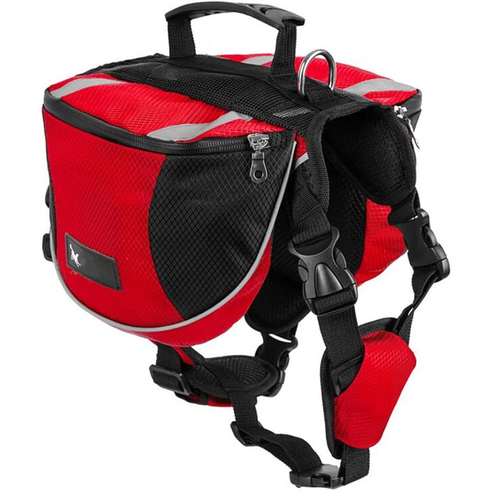 Рюкзак для собак L (собака 28-40 кг) червоний