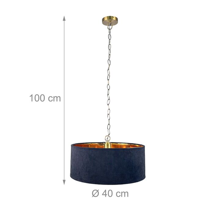 Relaxdays Підвісна лампа з абажуром з тканини