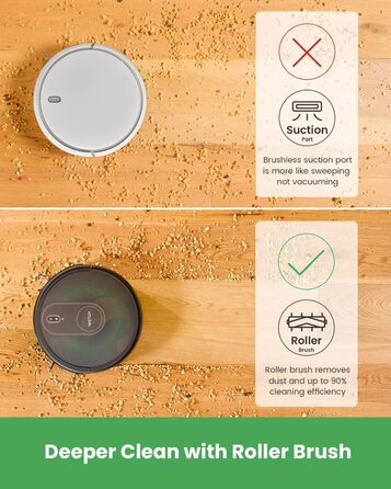 Робот-пилосос Vactidy Nimble T8 2-в-1 з функцією миття, 3000Pa, 120 хвилин роботи, сумісний з Alexa, App, Siri, для видалення шерсті тварин, чорний