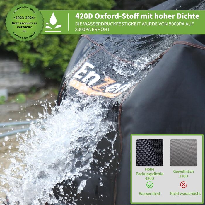 Водонепроникний чохол для садово-патіо меблів Enzeno, 300x250x100 см, захист від дощу та бруду