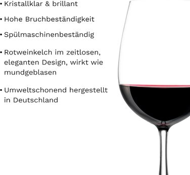 Бокали для білого вина Stölzle Lausitz Weinland 6 шт, 290 мл, кришталь, Німеччина - для легких вин та червоних вин