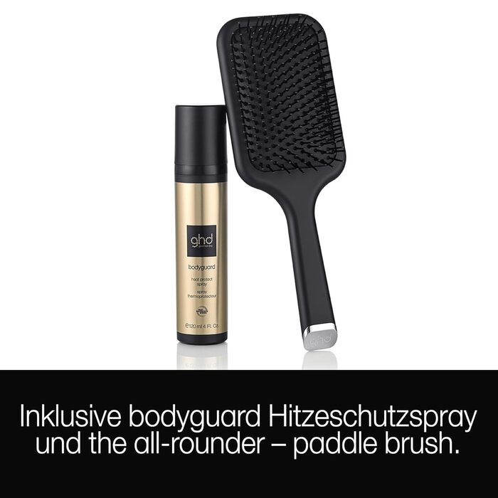 Набір ghd Platinum+ з ghd bodyguard та універсальною щіткою Paddle Brush