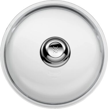 Скляна кришка для сковороди WMF 24 см, термостійке скло з металевим ручкою, підходить для посудомийки