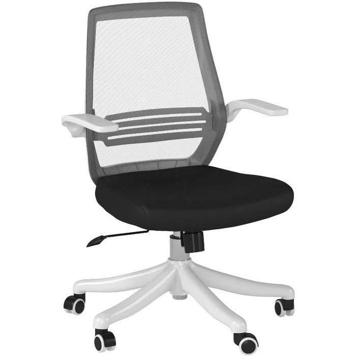 Офісний стілець SIHOO ергономічний з регульованими підлокітниками, підтримкою попереку, м'якою спинкою з сітки та коліщатками, поворотний комп'ютерний стілець (Чорний, Сучасний)