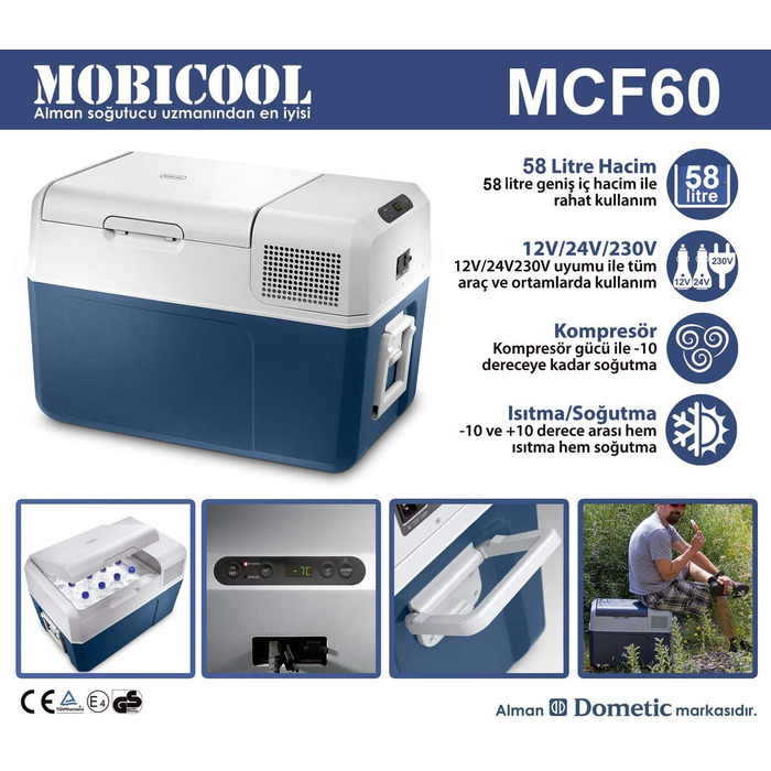Термобокс MOBICOOL MCF40 Kompressor: 38 літрів, 12/24/230V, для авто, вантажівки, човна, кемпінгу та розетки