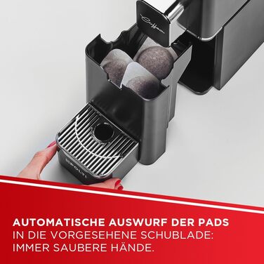 POLTI Coffea S15W: Еспресо-машина з сумісністю з E.S.E. Pads (44 мм), об'єм бака 0.85 л, тиск 19 Bar, білий/чорний колір