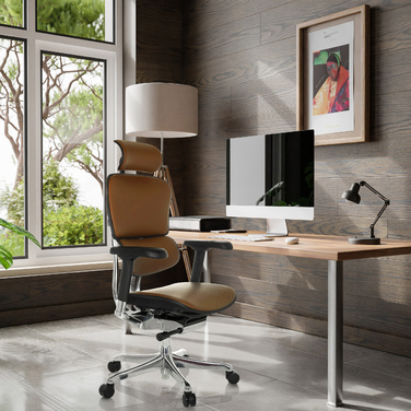 Крісло офісне / Керівне крісло ERGOHUMAN GEN2 шкіра темно-коричневе hjh OFFICE