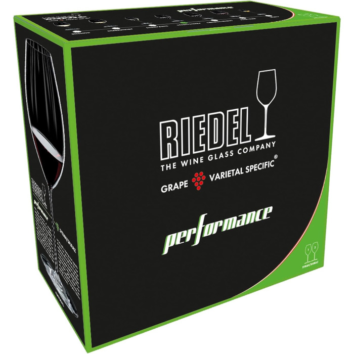 Кришталевий келих Riedel Performance Syrah/Shiraz, набір 2 шт, преміум якість, машинне виробництво