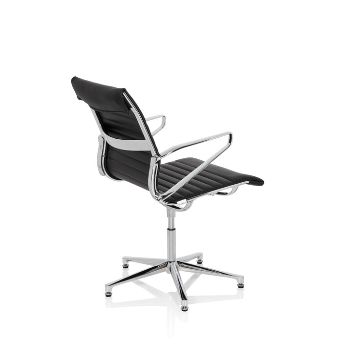 Крісло для конференцій / Крісло для відвідувачів PARIBA V IV Leather Black HJH OFFICE