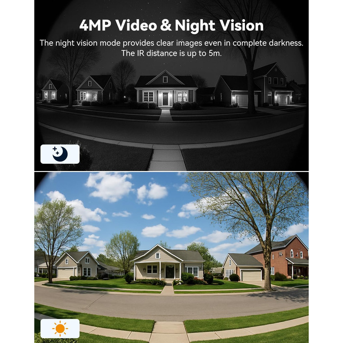 Відеодзвінок Imou DB3 KIT 4MP Panoramic, 2K+ WiFi, нічне бачення 5м, розпізнавання пакунків AI, двосторонній зв'язок