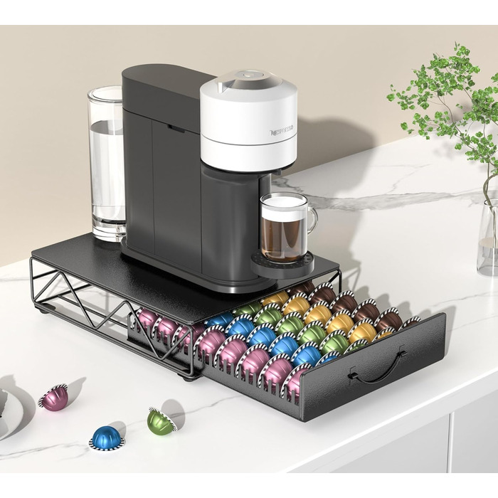 Тримач для капсул Vertuo та Nespresso: органайзер на 90 капсул, металевий, для Vertuo 40