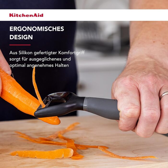 Преса для часнику KitchenAid Softgrip - сірий колір вугілля (Y Peeler)