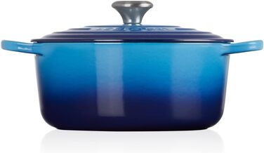 Каструля чавунна Le Creuset Signature, 4,2 л, 26 см, Лазурна, для всіх типів плит включаючи індукційну