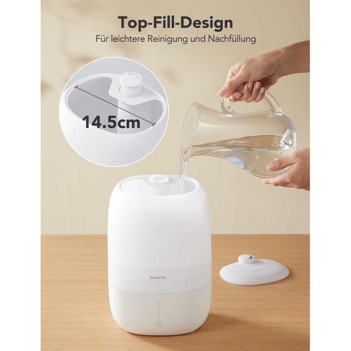 Зволожувач повітря GoveeLife Smart 3L з аромадифузором та нічником для спальні, дитячої, рослин