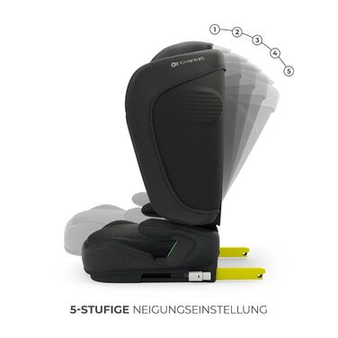 Автокрісло Kinderkraft UNITY 2 i-Size, 100-150 см, 3,5-12 років, регульована підголівник, AIR FLOW, 5 положень спинки, чорний