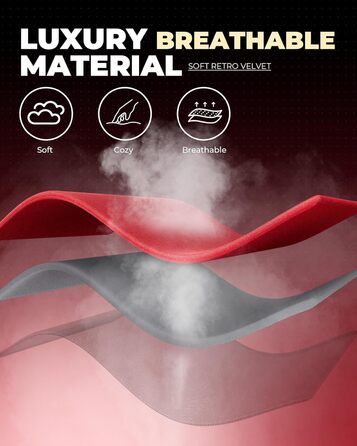 Ігровий крісло GTPLAYER з різдвяним мотивом, з підніжкою, широке сидіння, з подушкою для спини та синхронізованими підлокітниками для великих людей, велюр, червоний, на Різдво