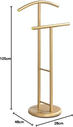 Стойка для одягу IDIMEX LAURENZ - металева золота, з вішалкою для штанів