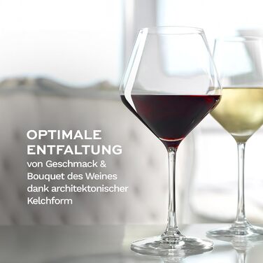 Бокали для червоного вина Stölzle Lausitz Revolution 6 шт, 490 мл - Кришталеві келихи для вина, міцні, для Бургундії