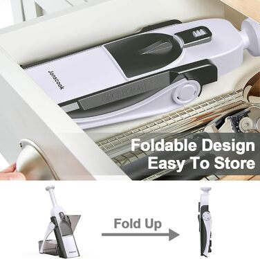 Набір для нарізання овочів 5-в-1: нарізувач, слайсер, набір для чищення, регулювання товщини 0,1-8 мм