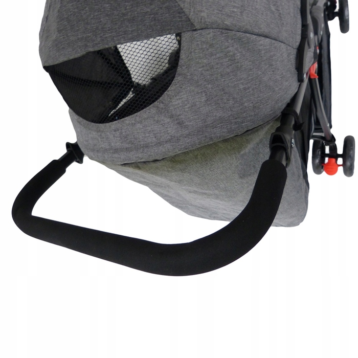 Дитячий прогулянковий візок Baby-Coo City, чорний, металевий каркас, з амортизаторами