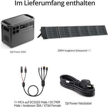 Портативна сонячна електростанція DJI Powerstation 1000W, 512Wh LiFePO4, 4-в-1, 23db, для кемпінгу та автономного життя