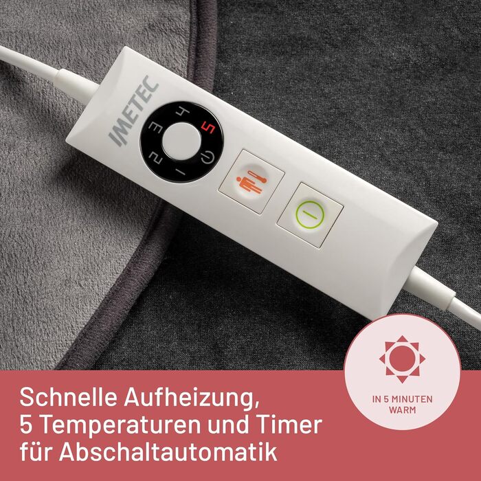 Грелка для шиї та плечей Imetec Intellisense: 5 температур, електрозахист, швидко гріється, для шиї та спини