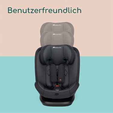 Автокрісло Bebeconfort Mitwachsender Kindersitz 9-36 кг, 15 міс. - 12 років, 76-150 см, збоку захист, 11 положень підголівника, інтегровані підлокітники, EverFix i-Size, R129