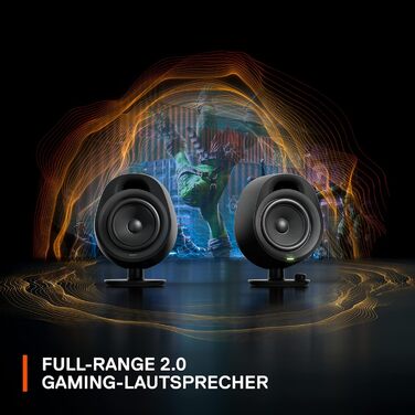 SteelSeries Arena 7 - 2.1-канальна акустична система для геймінгу, чорний, USB, Bluetooth, Aux, оптичний кабель