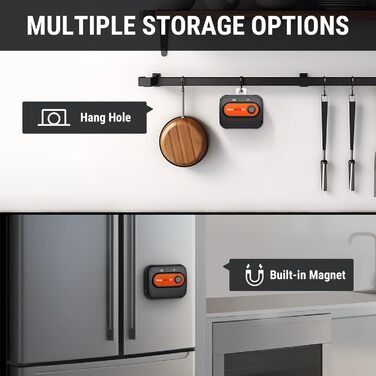 ThermoPro TempSpike Бездротовий термометр для гриля з радіусом 300м, цифровий, з двома зондами, для приготування м'яса, BBQ, рідини та кухні. Можливість посилення сигналу до 600м.