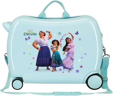 Дитяча валіза Disney Encanto, синя, 50 x 39 x 20 см, жорстка, кодовий замок з ABS, 34 л, 1,8 кг, чохол-візок 4 колеса