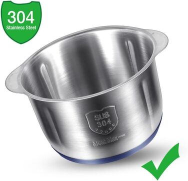 Електричний подрібнювач м'яса Zerkleinerer 500 Вт, 5л з 6-ма лезами з нержавіючої сталі, універсальний для м'яса, овочів, фруктів, цибулі, дитячого харчування